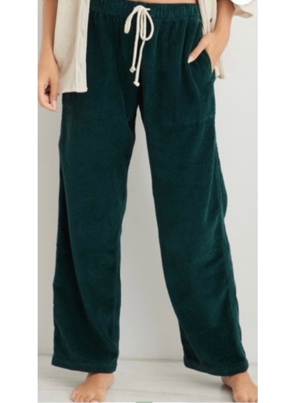 Aerie Wide Leg Corduroy Pants Large